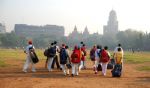 image of Leaving Azad Maidan after morning practice, Mumbai