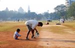 image of Painting the crease at Cross Maidan, Mumbai