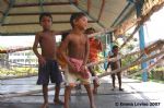 image of Kolkata - local ragpickers playing at boxing club